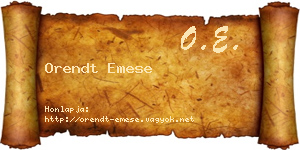 Orendt Emese névjegykártya